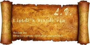 Lipták Viktória névjegykártya